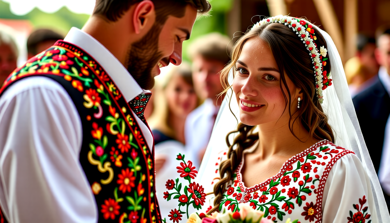 How the Romanian Bride’s Attire Reflects Heritage